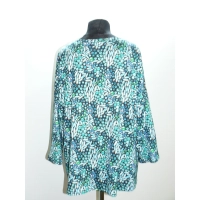 Bluzka OVERSIZE zielone i niebieskie kryształki XXXL